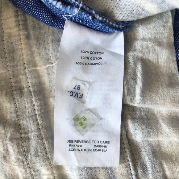 J. Crew Deep Lagoon Sunfaded Ikat Cuffed 4 Pocket Shorts Size 4 - Picture 8 of 10